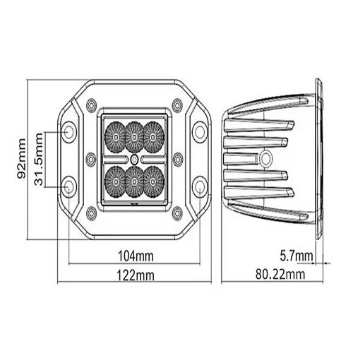 F1218-18W （2D） 18W LED work light, view 6