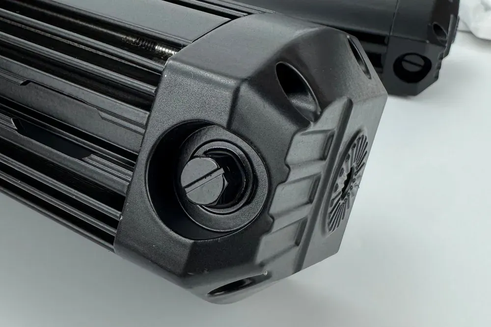 Breather valve on the end cap of a TC-B120 LED light bar